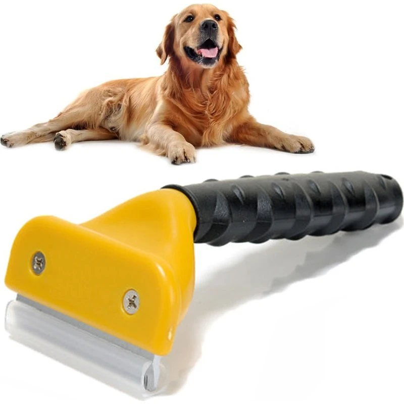 Hundekam / Kattekam - 7 cm - Rustfri stål, gummiholder