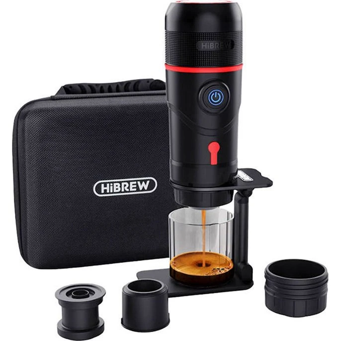HiBREW H4-Premium Bærbar 3-i-1 Kaffemaskine, 80W, 15 bar