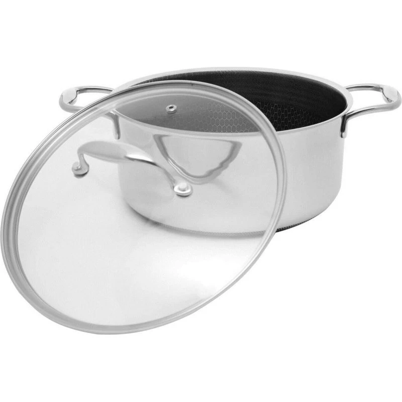 Kohersen Black Cube Gryde 24 cm, 4,9 L, Sølv, Non-Stick, Induktion