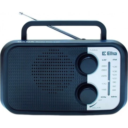 Eltra Dana 206 Radio - FM/LW, Batteri/230V, Sort