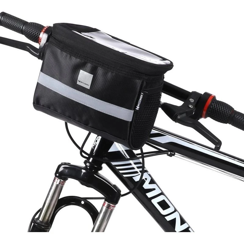 Wozinsky WBB12BK 2L Cykelstyrtaske med Telefonholder, Sort