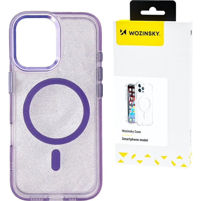 Wozinsky Glitter MagSafe Case til Samsung Galaxy S25 Ultra – Lilla