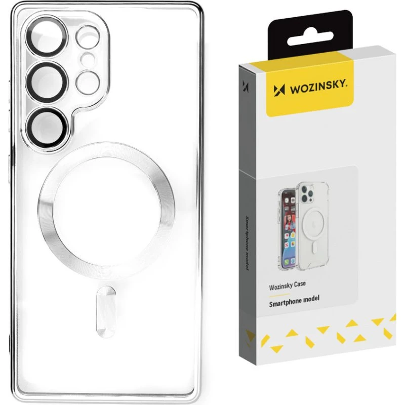 Wozinsky Electroplated MagSafe Case til Samsung Galaxy S25+ - Sølv