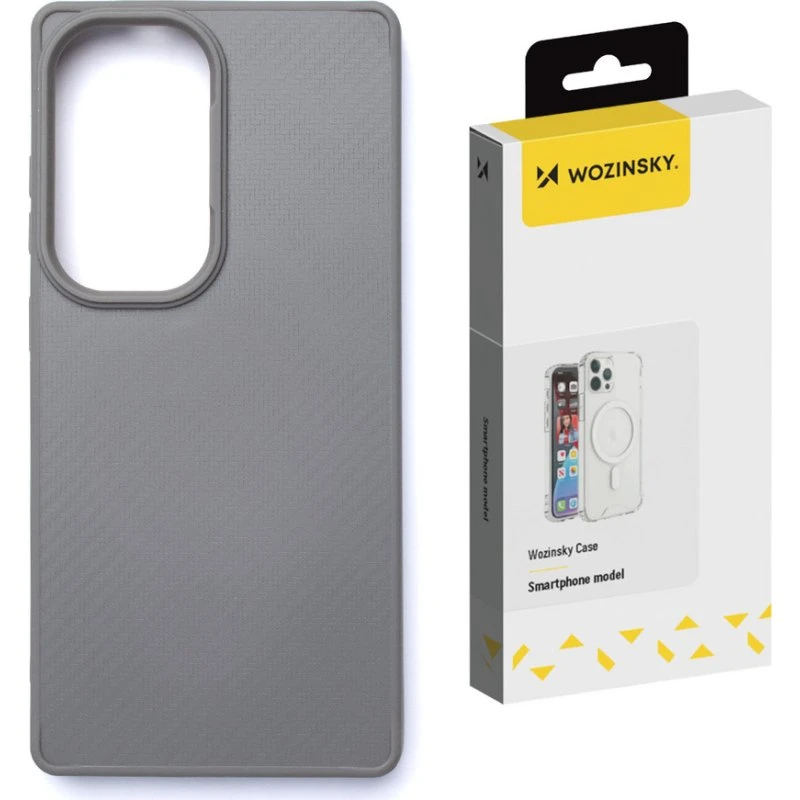 Wozinsky Carbon Fiber MagSafe Case til Samsung Galaxy S25 - Grå