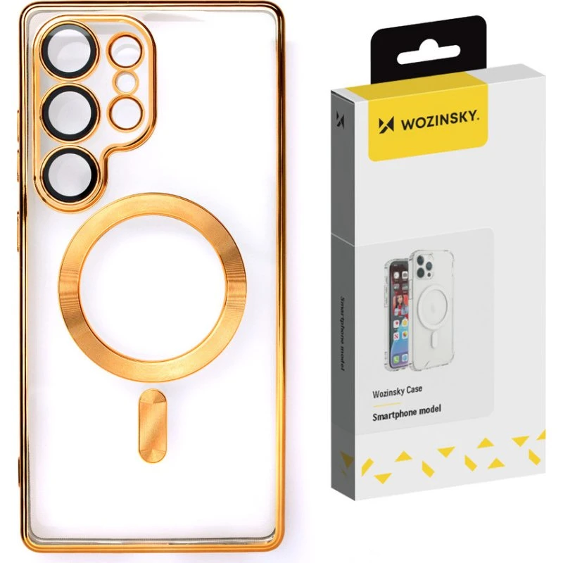 Wozinsky Electroplated MagSafe Case til Samsung Galaxy S25 – Guld