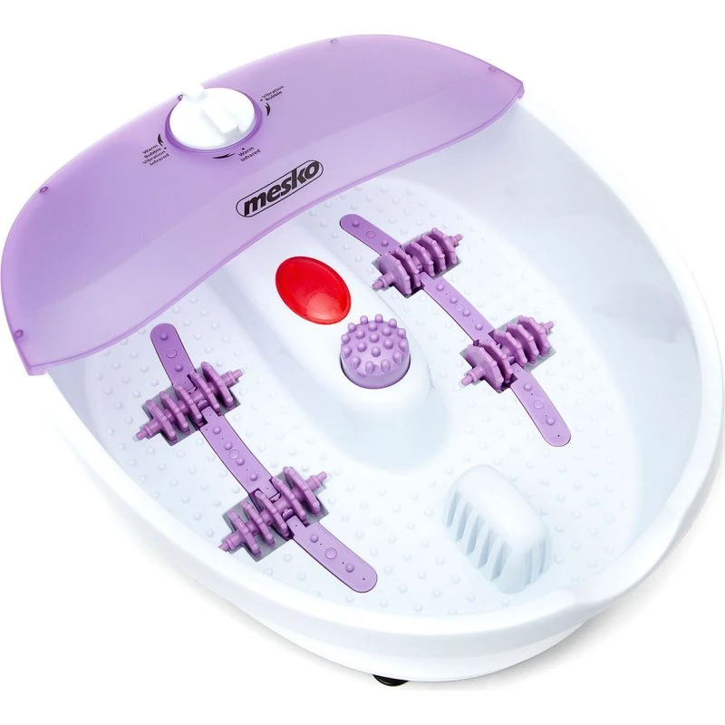 Mesko Foot Spa - Lilla Fodmassage med Bubble, Vibrering og Varme