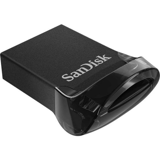 SanDisk USB 3.1 UltraFit 128 GB, sort