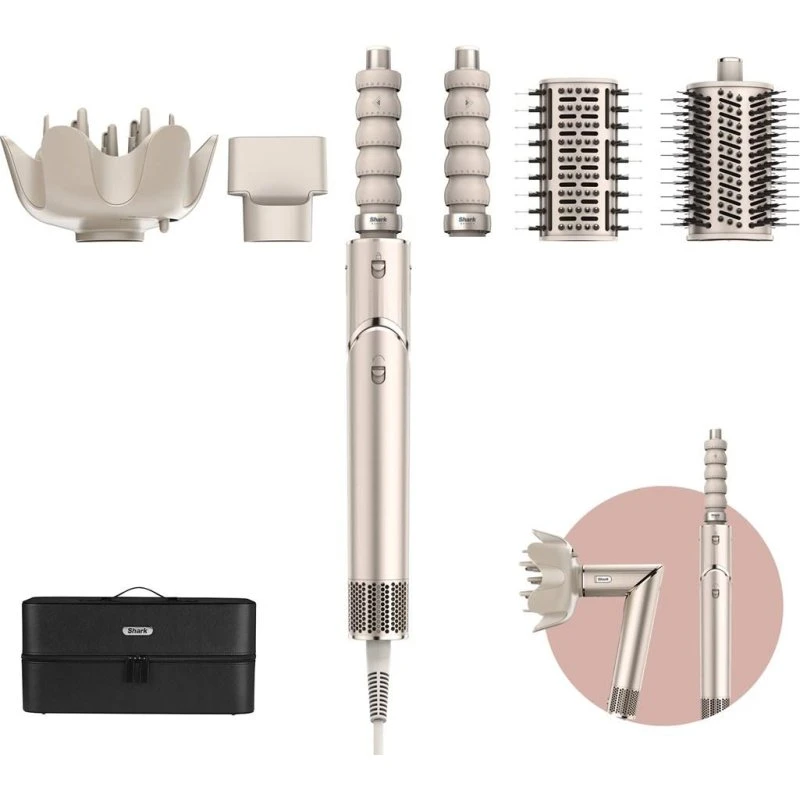 Shark HD446SLEU FlexStyle 5-in-1 Hårstyler, Stone, 1650 W