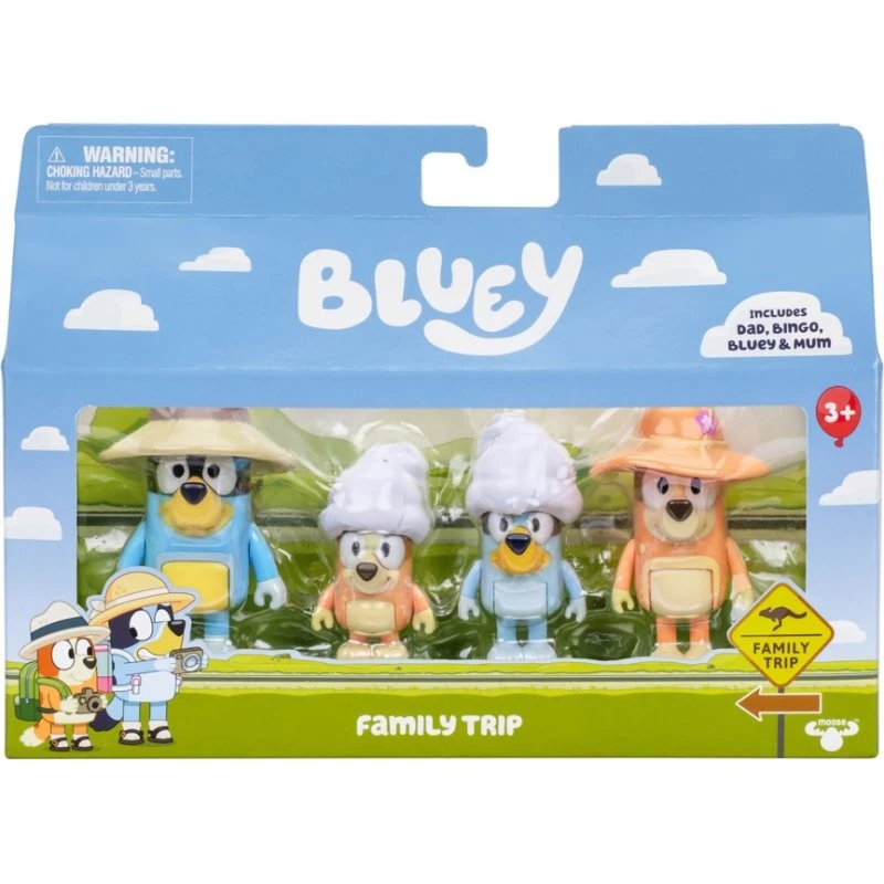 Bluey Familie Telt-tur Figursæt 4 pk.