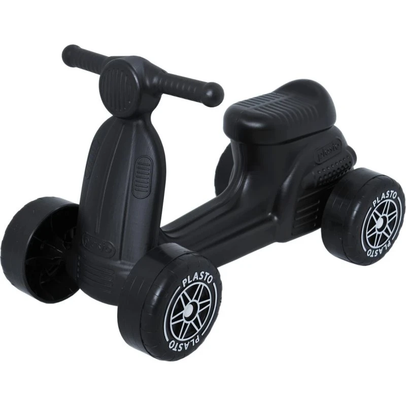 Plasto Scooter med lydløse hjul, sort