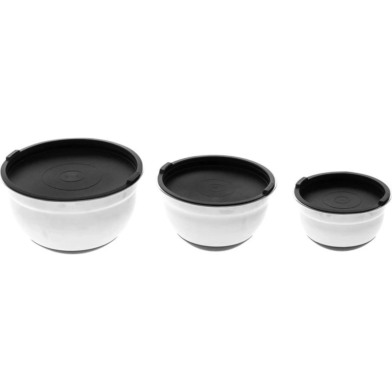Maku Skålesæt med Låg, 3 stk (4L, 2L, 1,3L)
