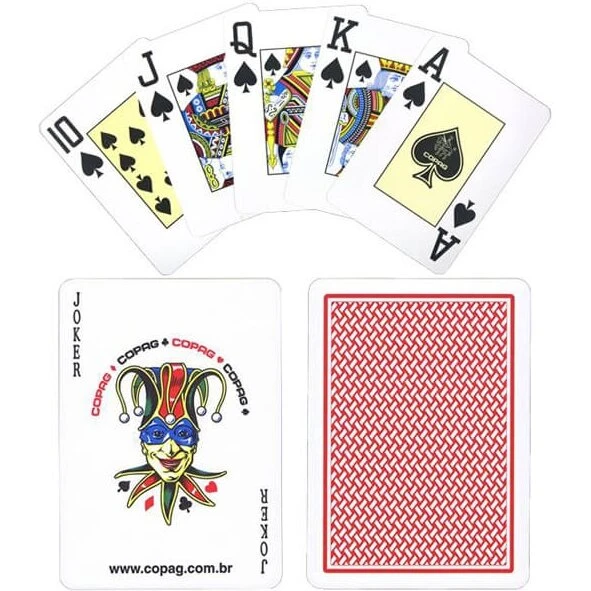 Copag Texas Hold'em spillekort (rød)