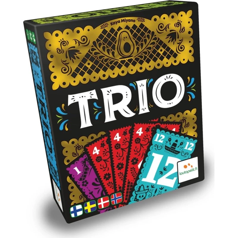 Trio - Kortspil med 36 kort, 1-12 tre gange