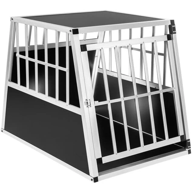Hundebur Single med skrå bagvæg - sort
