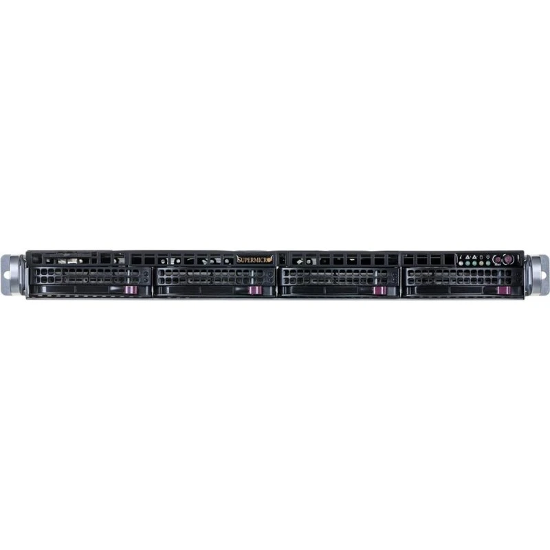Supermicro SC813MFTQC-350CB2 1U Serverkabinet, Sort, 350 W