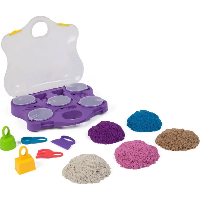 Kinetic Sand Sanse-kuffert – 900 g i 5 farver