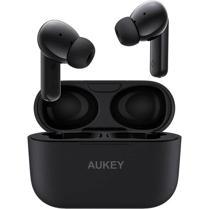 Aukey EP-M1NC TWS Hovedtelefoner, Sort, ANC, 24 Timer
