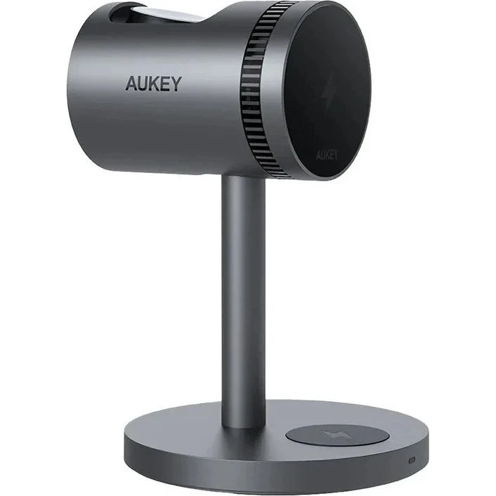 Aukey LC-MC311A MagFusion 3-in-1 Qi2 Active Cooling Oplader, Sort