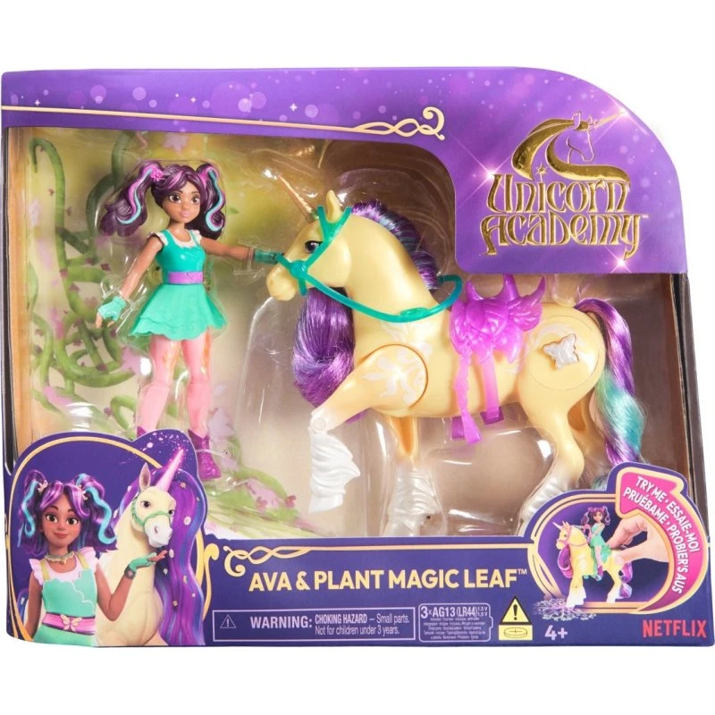Spin Master Unicorn Academy Dukke Ava & Plant Magic Leaf, 11,4 cm