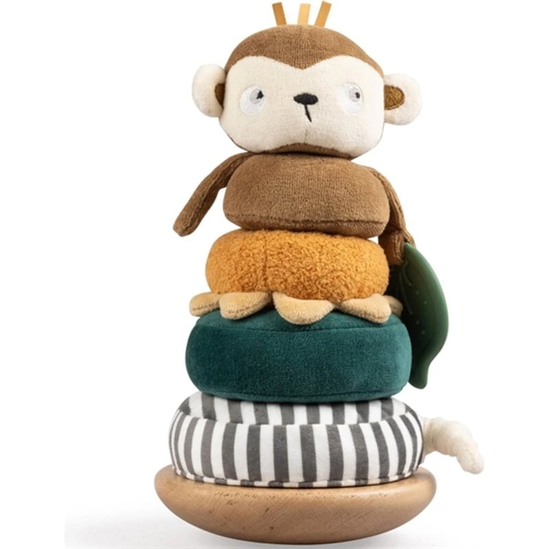 Sebra Maci tumling og stabeltårn, brun