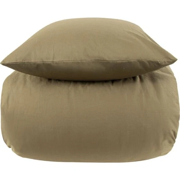 Nordstrand Home sengesæt 140x200 cm – 100% stonewashed bomuld, Firm Green