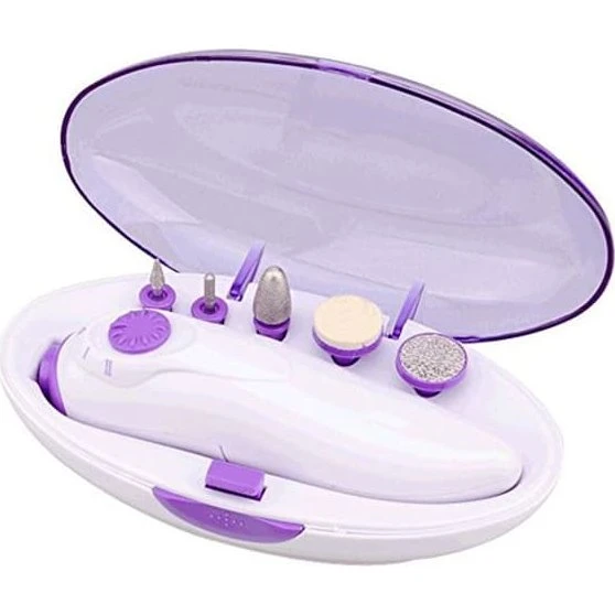 UNIQ Elektrisk Manicure/Pedicure Sæt med 5 Deler