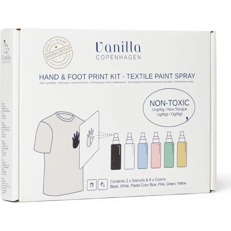 Vanilla Copenhagen Hånd- og Fodaftryk Tekstil Spray - 6 Farver