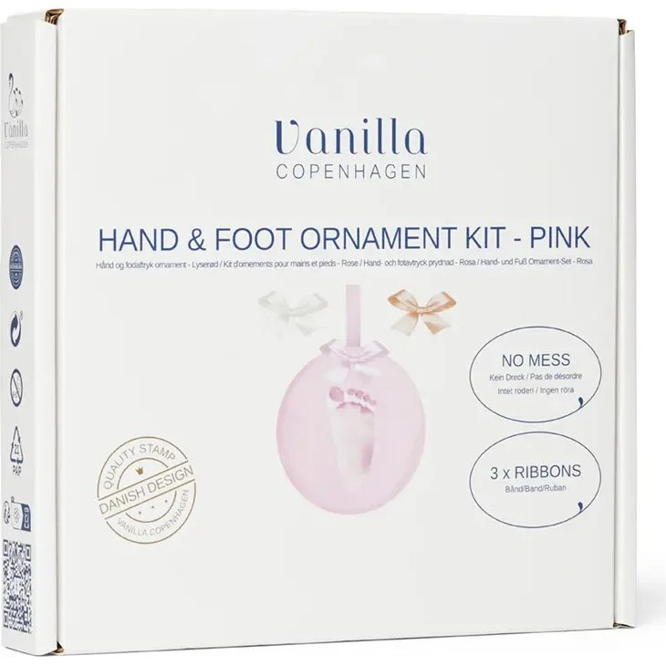 Vanilla Copenhagen Hånd- og Fodaftryk - Lyserød - 11 cm