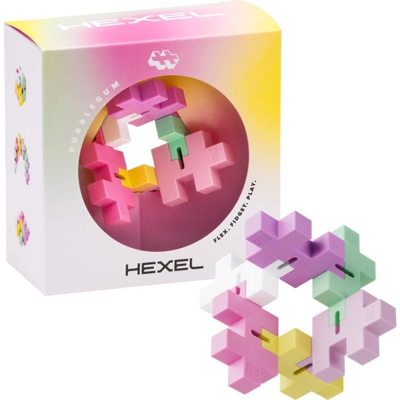 Plus-Plus HEXEL Bubblegum 6 Brikker - Byggesæt for 3+ år