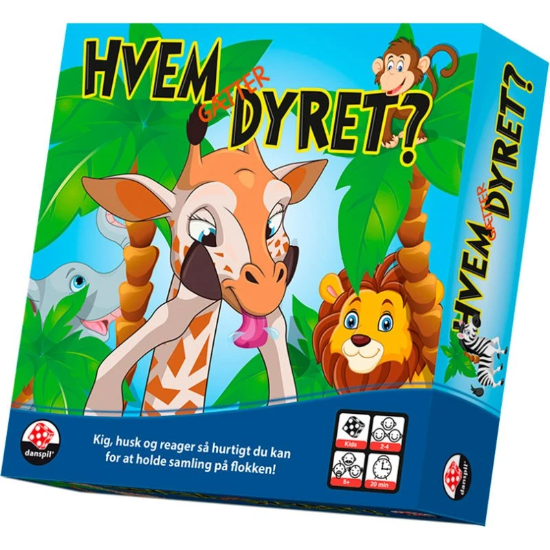 Danspil Hvem Gætter Dyret, 2-6 spillere, fra 5 år