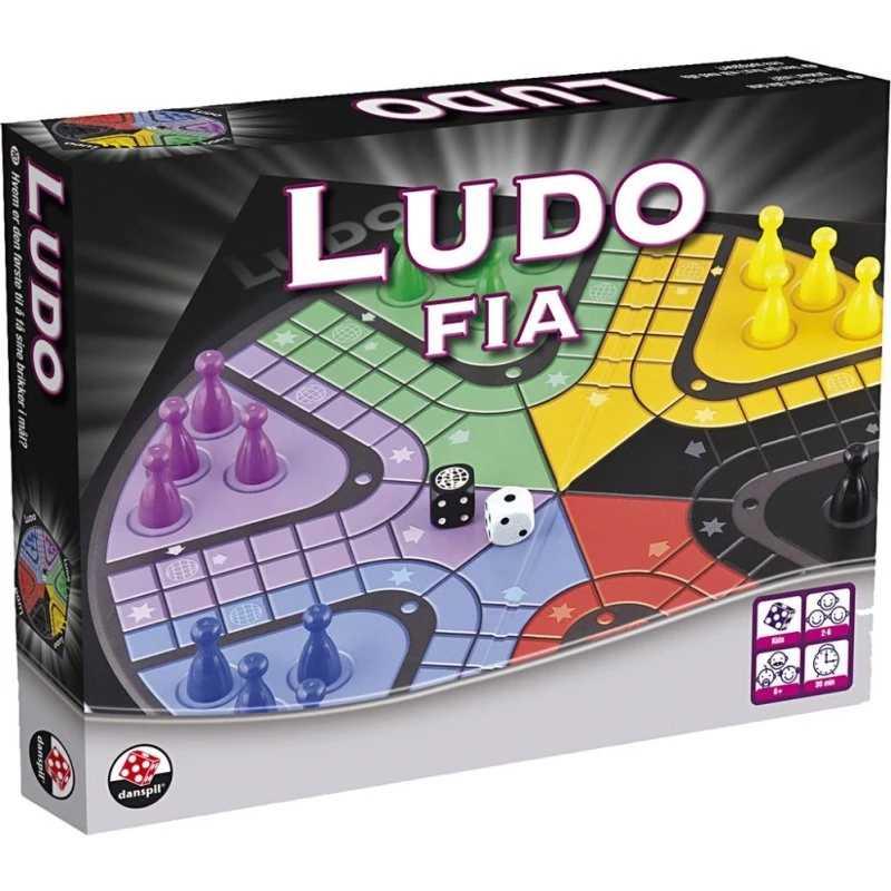 Danspil Ludo Nordic - Brætspil for 6+ år, 4-6 spillere