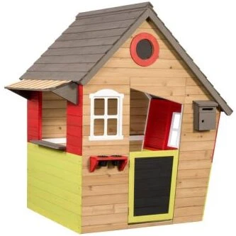 Swing King Fairytale Legehus i farvet træ