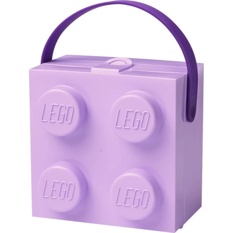 LEGO BOX W. HANDLE - LAVENDER