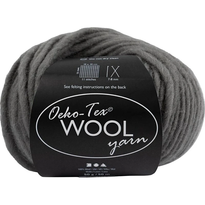 Creativ Company Oeko-Tex Uldgarn Grå 50g