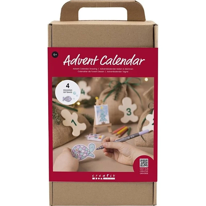 CC Hobby Kreativ Adventskalender - Tegne DIY - 4 Stofposer