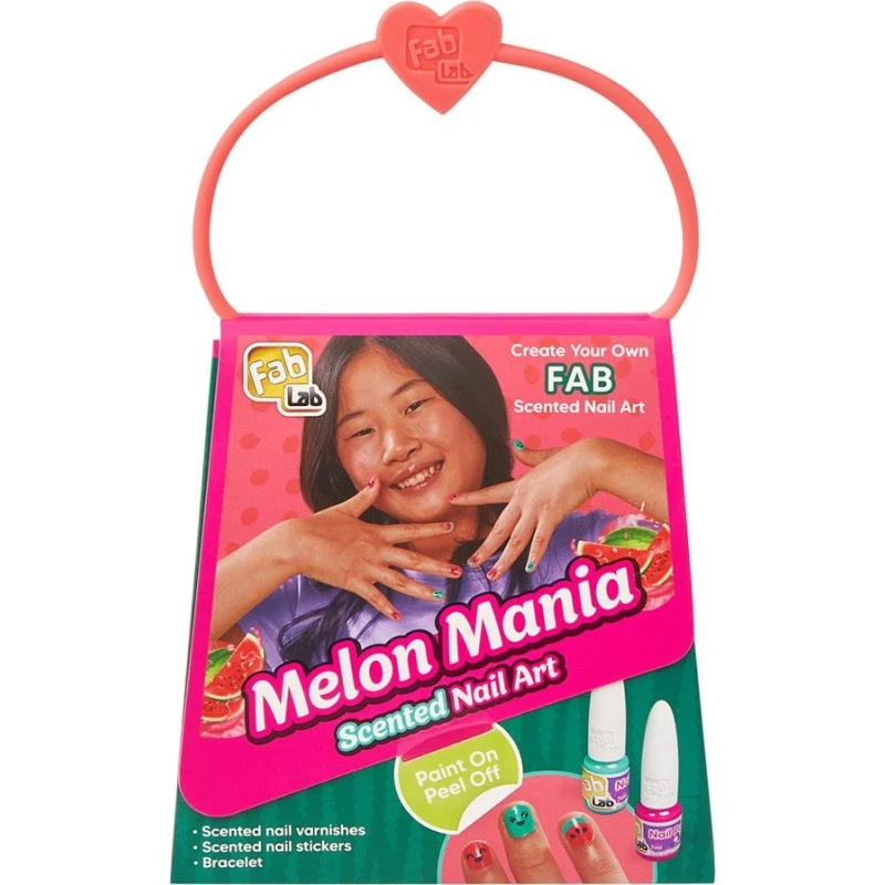 FabLab Melon Mania Neglekunstsæt med duft, 8+ år