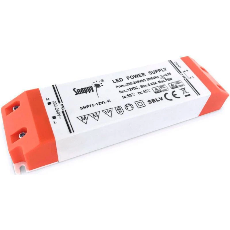 Develtron Snappy 12V 75W LED-strømforsyning IP20