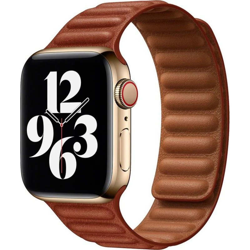 Lippa Magnetisk Læderrem til Apple Watch 42/44/45/49 - Brun