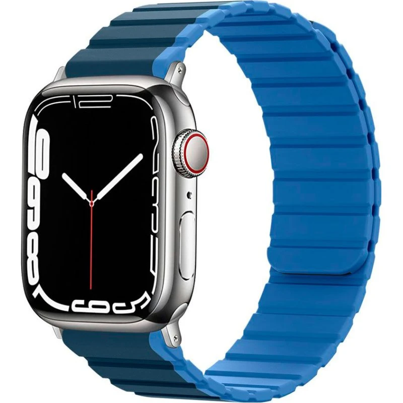 Lippa Magnetisk Silikonerem til Apple Watch 38/40/41 Mørkeblå