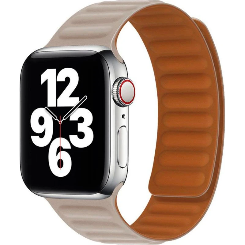 Lippa Magnetisk Læderrem til Apple Watch 42/44/45/49 Bege