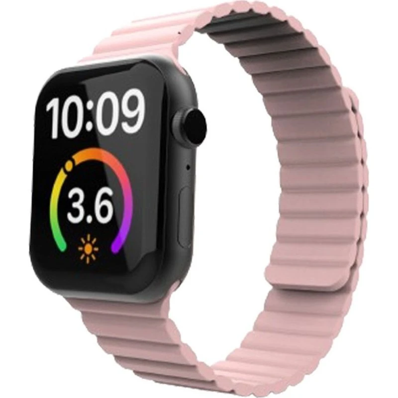 Lippa Magnetisk Silikonerem 42/44/45/49 mm - Pink