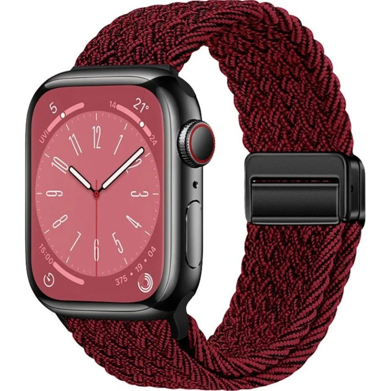 Lippa Apple Watch Nylonrem Rød 38/40/41 mm med Magnetisk Lås