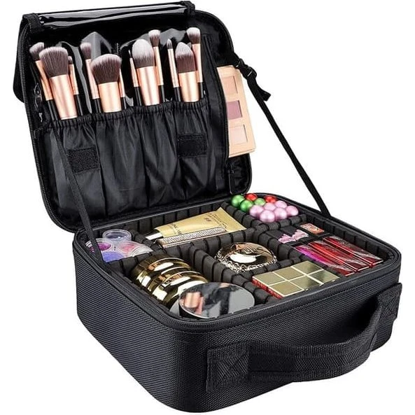 UNIQ Makeup Rejsetaske - Sort, 26 x 23 x 10 cm