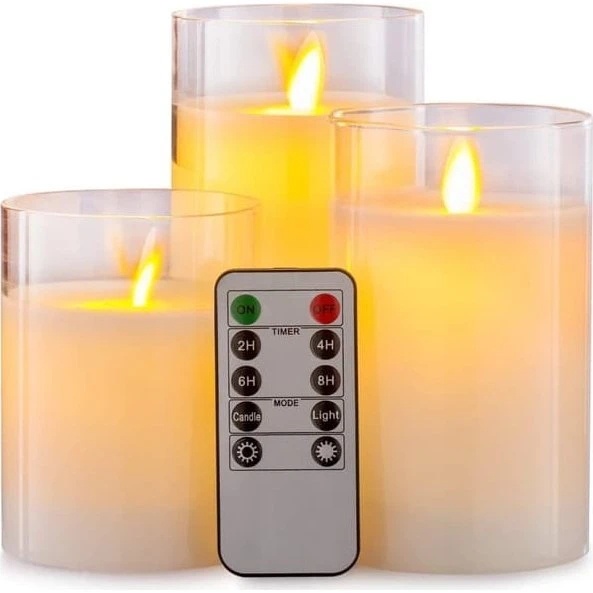 Pro 3 stk. LED Bloklys - Transparent