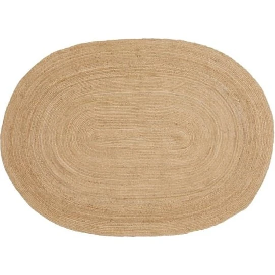 House Nordic Bombay Flettet Jute Tæppe, 140x200 cm, Natur