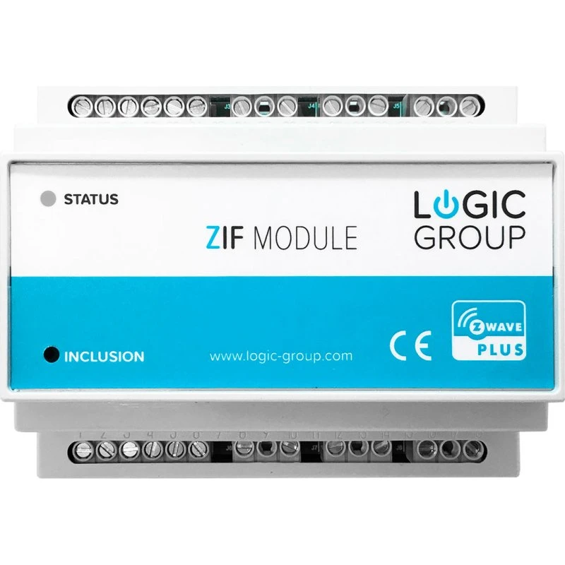 Logic Group ZIF5029 Z-Wave DIN-skinne modul med 6 relæ og 6 impulsindgange