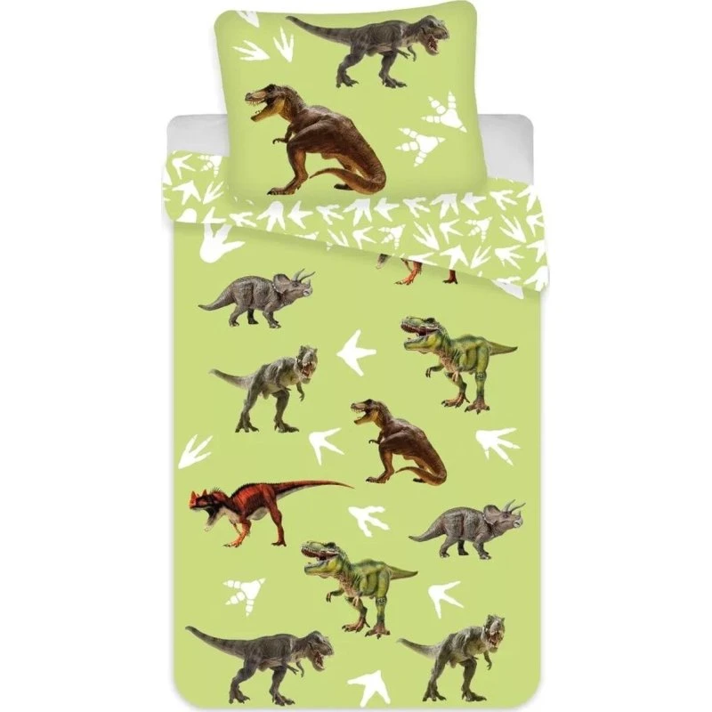 BrandMac Dino Sengetøj 100x140 cm Grønt