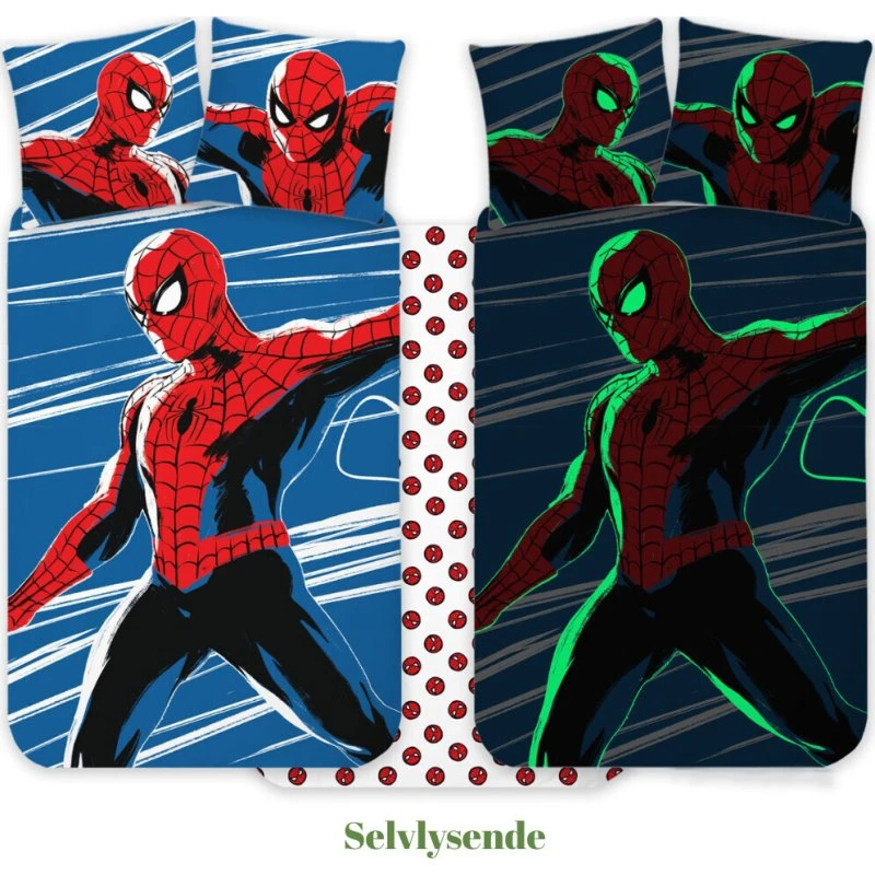 BrandMac Spiderman 1053 Glow Sengetøj 100x140 cm Junior