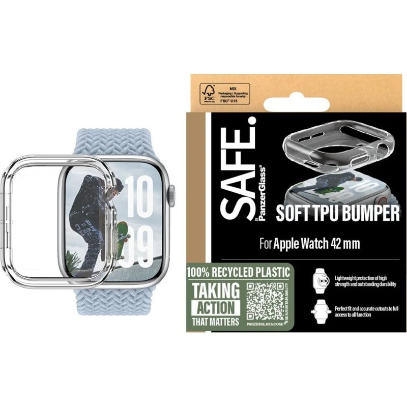 PanzerGlass SAFE TPU Bumper Transparent 42mm for Apple Watch Series 10