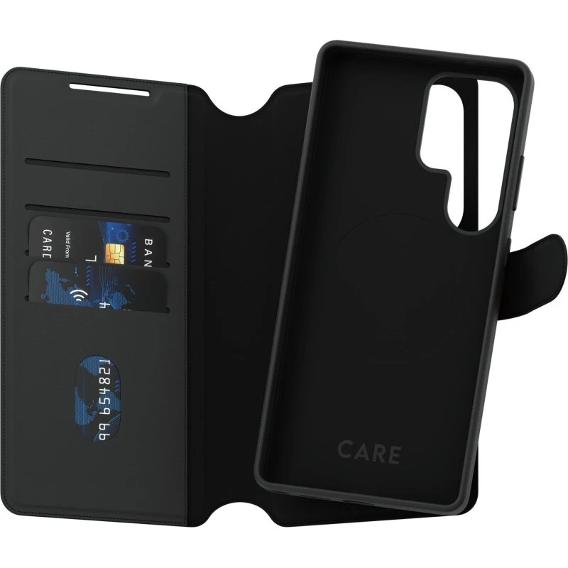 PanzerGlass CARE Tango Wallet Cover, Sort, til Samsung Galaxy S25 Ultra
